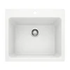 Blanco Liven 25" Dual Mount Granite Composite Laundry Sink, Silgranit, White, 401927