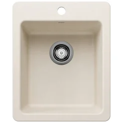 Blanco Liven 17" Rectangle Silgranit Bar/Prep Sink, Soft White, 1 Faucet Hole, 443241