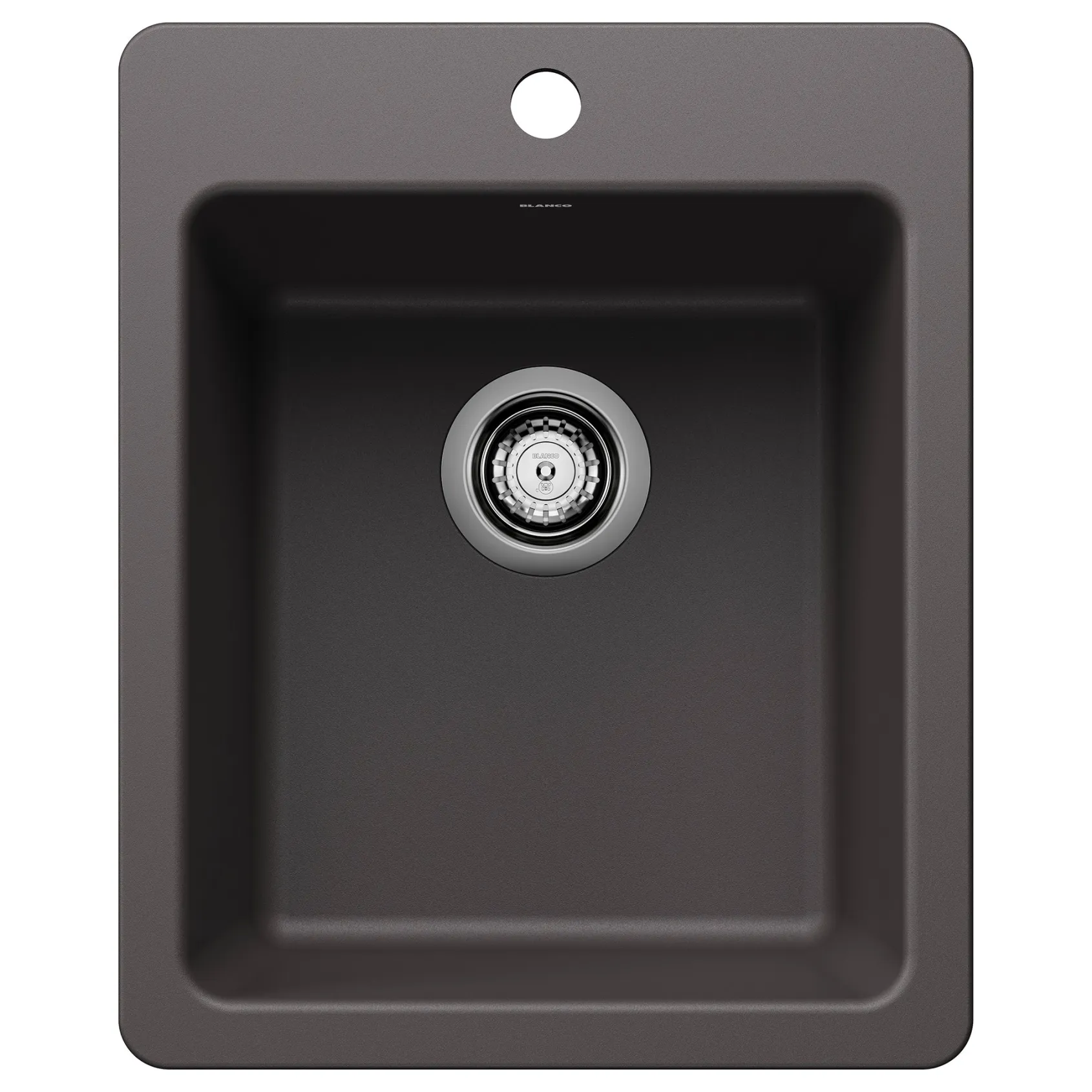 Blanco Liven 17" Rectangle Silgranit Bar/Prep Sink, Cinder, 1 Faucet Hole, 443236