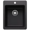 Blanco Liven 17" Rectangle Silgranit Bar/Prep Sink, Coal Black, 1 Faucet Hole, 443234