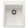 Blanco Liven 17" Rectangle Silgranit Bar/Prep Sink, White, 1 Faucet Hole, 443237
