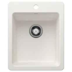 Blanco Liven 17" Rectangle Silgranit Bar/Prep Sink, White, 1 Faucet Hole, 443237