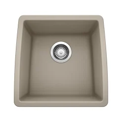 Blanco Performa 18" Rectangle Granite Composite Bar/Prep Sink, Silgranit, Truffle, 441288