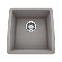 Blanco Performa 18" Rectangle Granite Composite Bar/Prep Sink, Silgranit, Metallic Gray, 440082