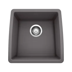 Blanco Performa 18" Rectangle Granite Composite Bar/Prep Sink, Silgranit, Cinder, 441475