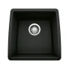 Blanco Performa 18" Rectangle Granite Composite Bar/Prep Sink, Silgranit, Coal Black, 442938