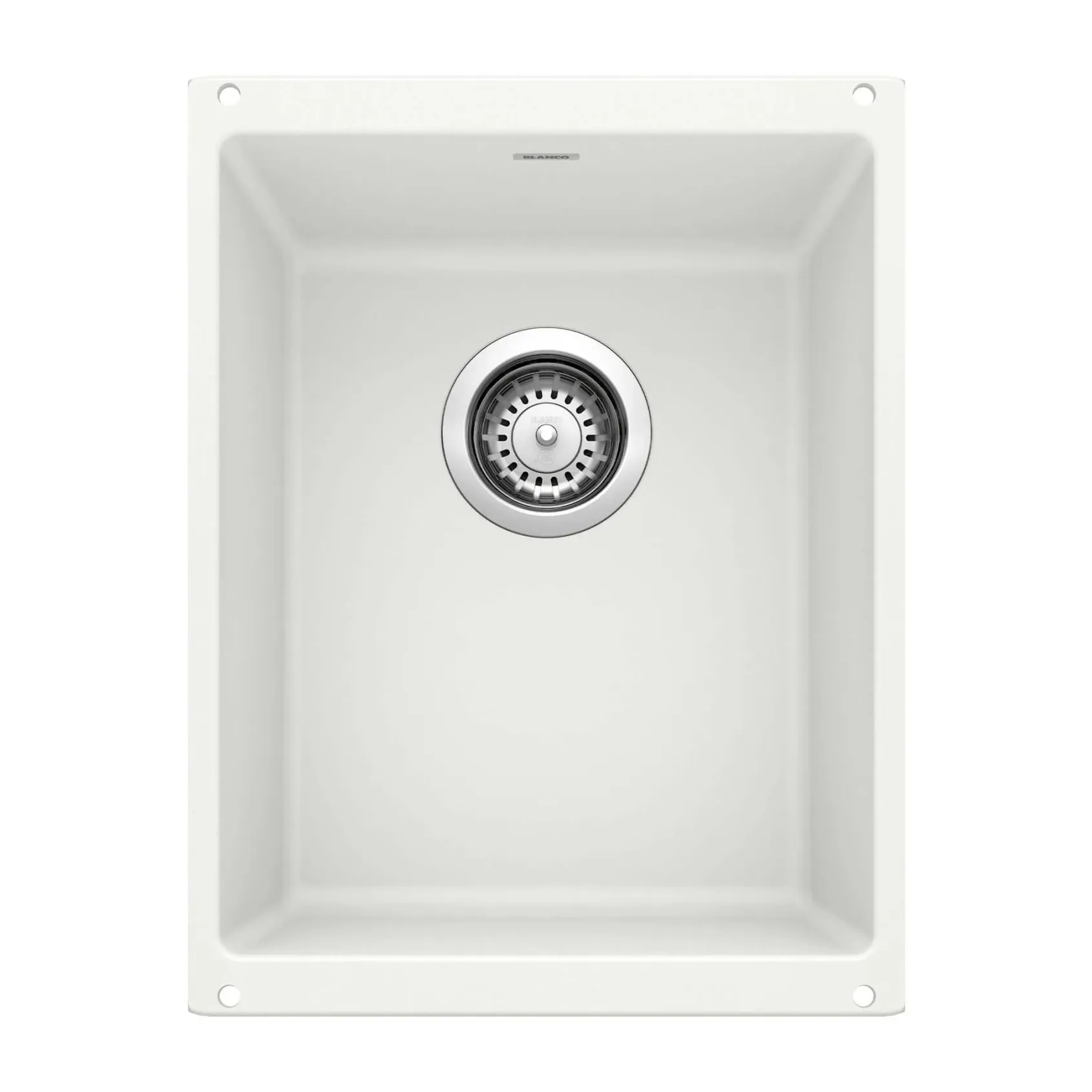 Blanco Precis 14" Rectangle Granite Composite Bar/Prep Sink, Silgranit, White, 513422