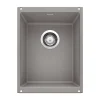 Blanco Precis 14" Rectangle Granite Composite Bar/Prep Sink, Silgranit, Metallic Gray, 513425