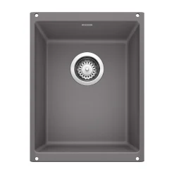 Blanco Precis 14" Rectangle Granite Composite Bar/Prep Sink, Silgranit, Cinder, 519048