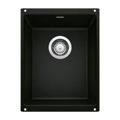 Blanco Precis 14" Rectangle Granite Composite Bar/Prep Sink, Silgranit, Coal Black, 442932