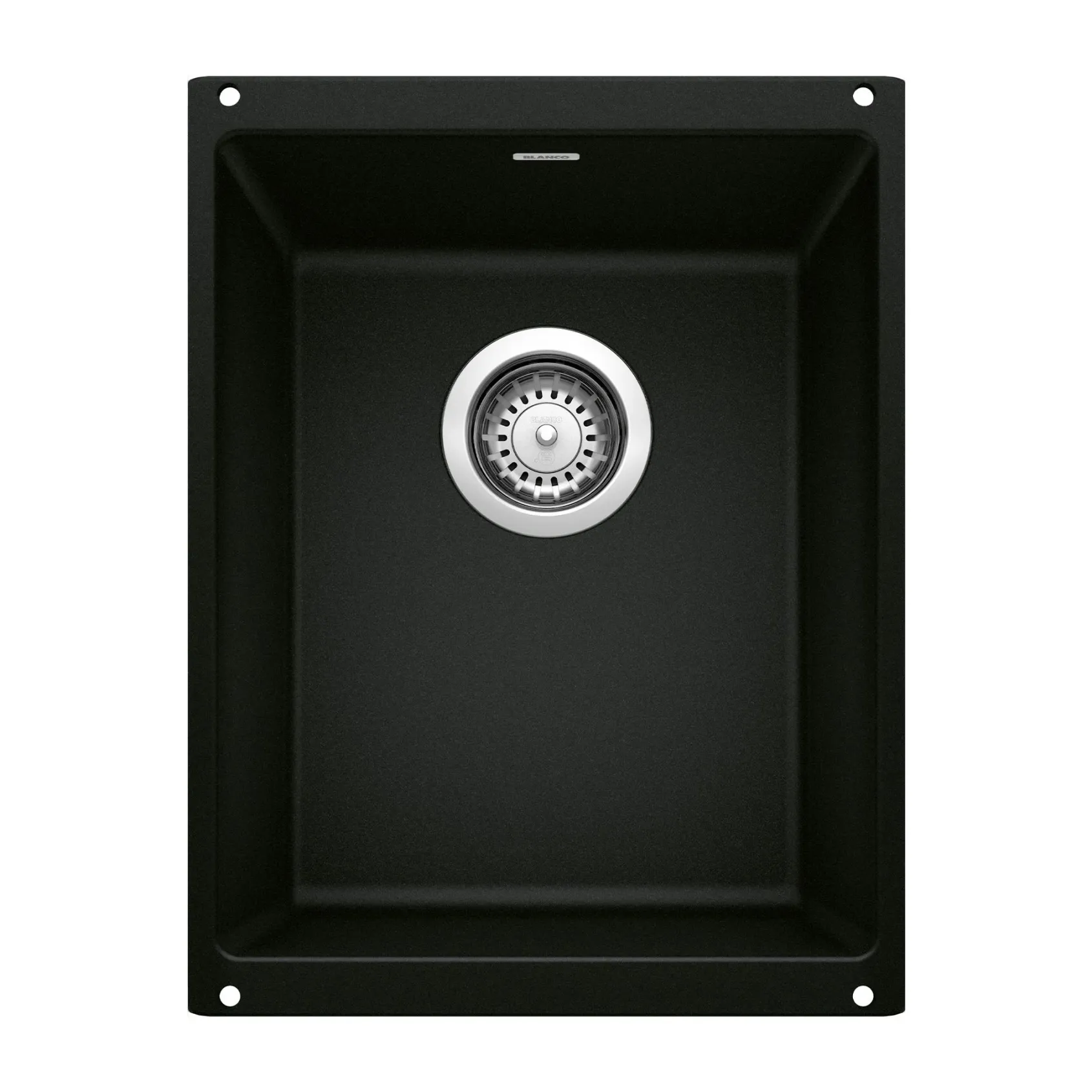 Blanco Precis 14" Rectangle Granite Composite Bar/Prep Sink, Silgranit, Coal Black, 442932