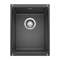 Blanco Precis 14" Rectangle Granite Composite Bar/Prep Sink, Silgranit, Anthracite, 513424