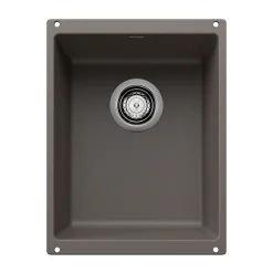 Blanco Precis 14" Rectangle Silgranit Bar/Prep Sink, Volcano Gray, No Faucet Hole, 527413