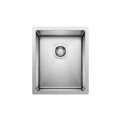 Blanco Precision 15" Rectangle Stainless Steel Bar/Prep Sink, 18 Gauge, Satin Polish, 516225
