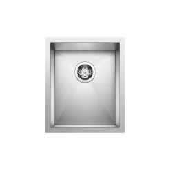 Blanco Precision 15" Rectangle Stainless Steel Bar/Prep Sink, 18 Gauge, Satin Polish, 516208