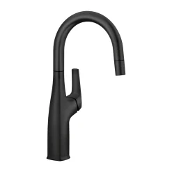 Blanco Rivana Pull-Down Bar Faucet, Matte Black, 1.5 GPM, Brass, 443021