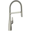 Blanco Rivana Semi-Pro Pull-Down Dual-Spray Kitchen Faucet, Satin Platinum, 1.5 GPM, Brass, 443248