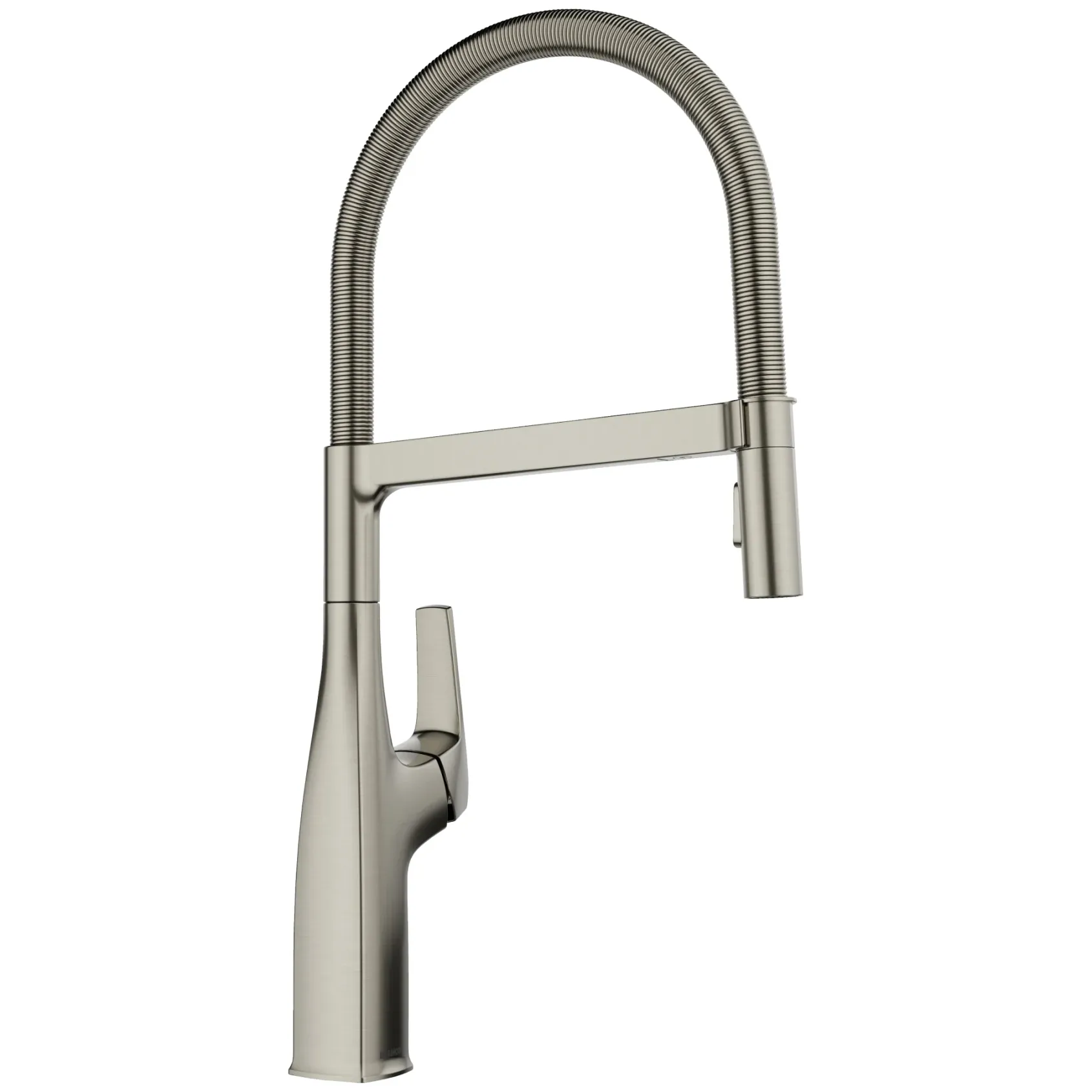 Blanco Rivana Semi-Pro Pull-Down Dual-Spray Kitchen Faucet, Satin Platinum, 1.5 GPM, Brass, 443248