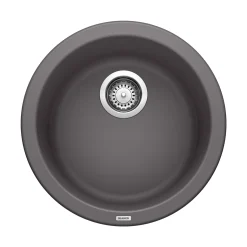 Blanco Rondo 18" Round Granite Composite Bar/Prep Sink, Silgranit, Cinder, 518911