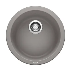 Blanco Rondo 18" Round Granite Composite Bar/Prep Sink, Silgranit, Metallic Gray, 513382