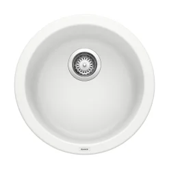 Blanco Rondo 18" Round Granite Composite Bar/Prep Sink, Silgranit, White, 511631