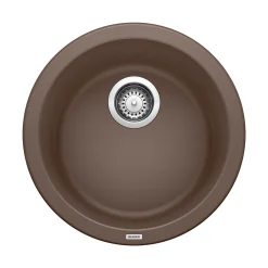 Blanco Rondo 18" Round Granite Composite Bar/Prep Sink, Silgranit, Cafe, 515803