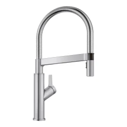 Blanco Solenta 1.5 GPM Brass Kitchen Faucet, Semi-Pro, Stainless, 401991