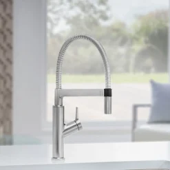 Blanco Solenta 1.5 GPM Brass Kitchen Faucet, Semi-Pro, Stainless, 401991