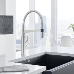 Blanco Solenta 1.5 GPM Brass Kitchen Faucet, Semi-Pro, Stainless, 401991