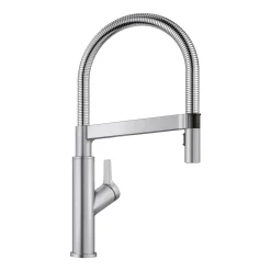 Blanco Solenta 1.5 GPM Brass Kitchen Faucet, Semi-Pro, Stainless, 401993