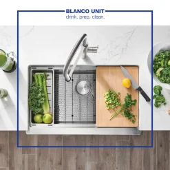 Blanco Solenta 1.5 GPM Brass Kitchen Faucet, Semi-Pro, Stainless, 401993