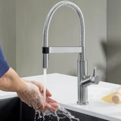 Blanco Solenta 1.5 GPM Brass Kitchen Faucet, Semi-Pro, Stainless, 401993