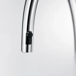 Blanco Urbena 1.5 GPM Brass Kitchen Faucet, Pull-Down, Classic Steel, 526389