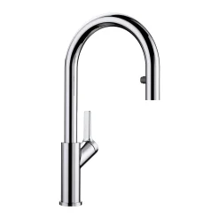 Blanco Urbena 1.5 GPM Brass Kitchen Faucet, Pull-Down, Polished Chrome, 526390