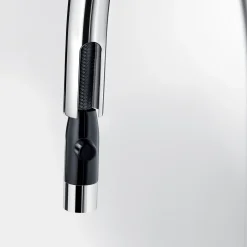Blanco Urbena 1.5 GPM Brass Kitchen Faucet, Pull-Down, Anthracite/Chrome, 526392