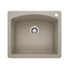 Blanco Diamond 25" Dual Mount Granite Composite Kitchen Sink, Silgranit, Truffle, 441280