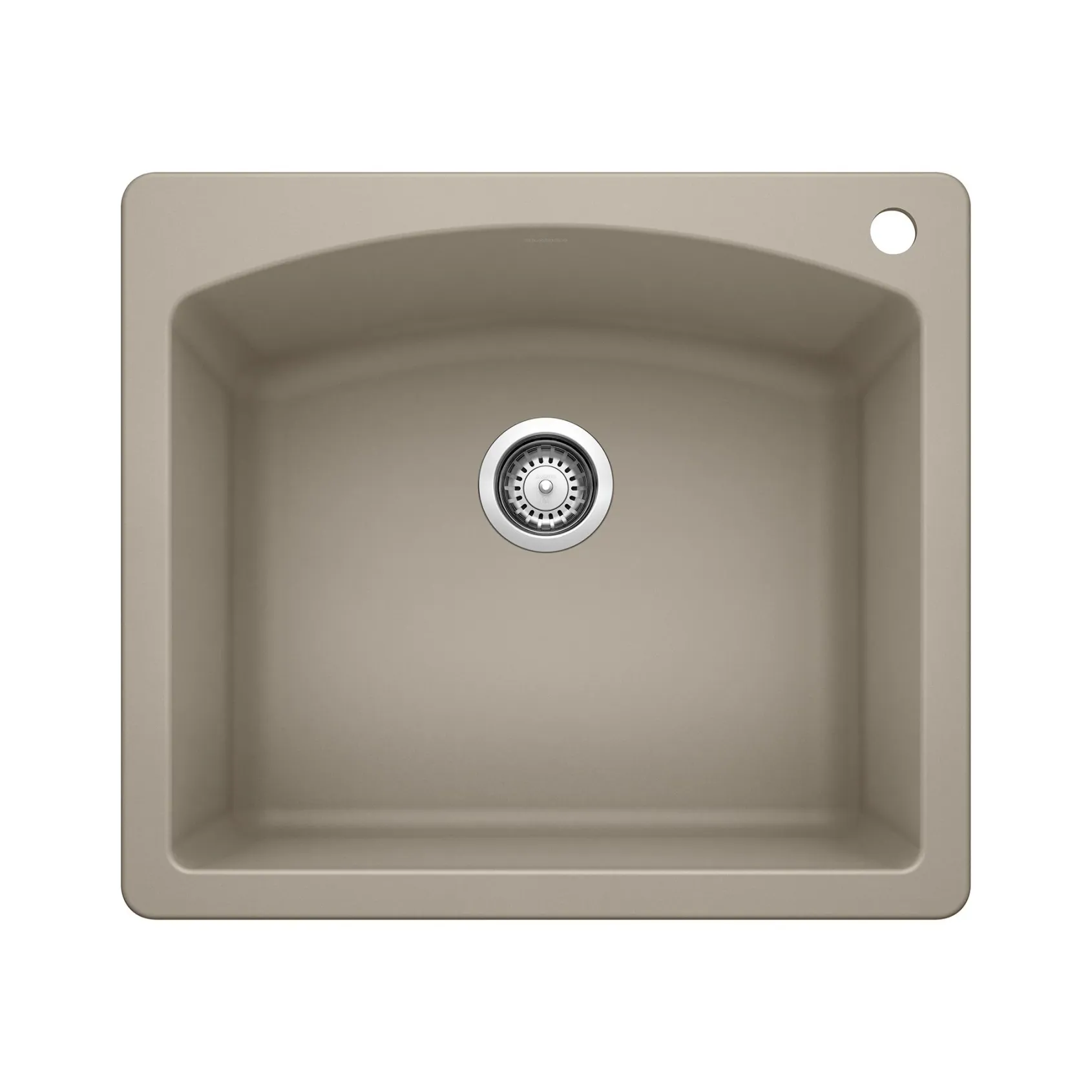 Blanco Diamond 25" Dual Mount Granite Composite Kitchen Sink, Silgranit, Truffle, 441280