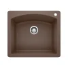 Blanco Diamond 25" Dual Mount Granite Composite Kitchen Sink, Silgranit, Cafe, 440208