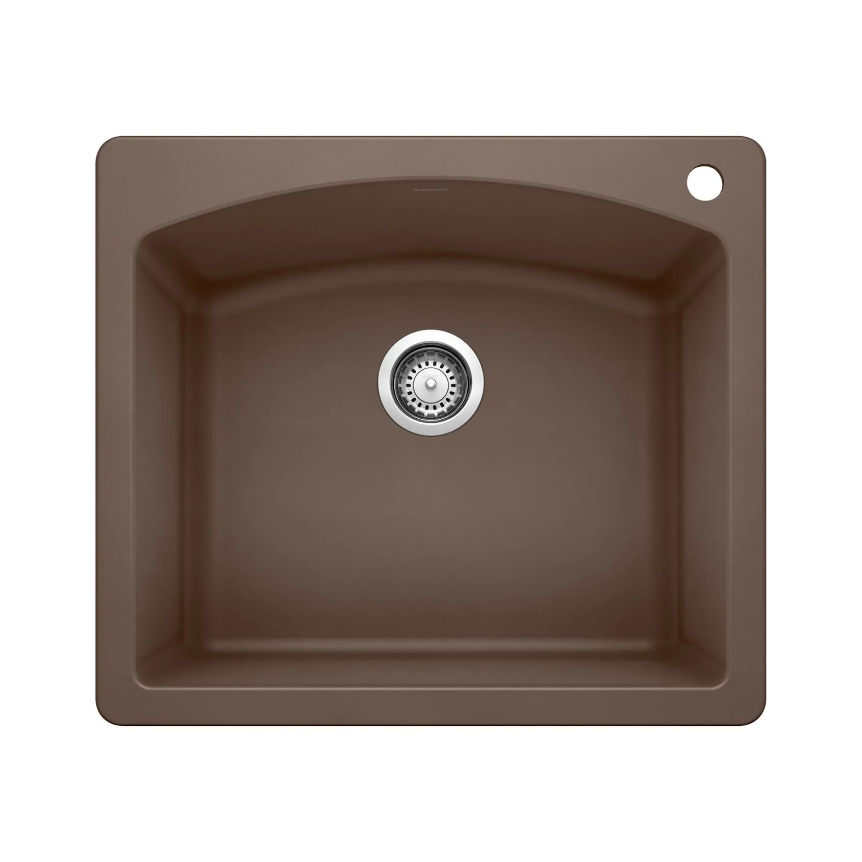 Blanco Diamond 25" Dual Mount Granite Composite Kitchen Sink, Silgranit, Cafe, 440208