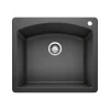 Blanco Diamond 25" Dual Mount Granite Composite Kitchen Sink, Silgranit, Anthracite, 440210