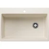 Blanco Diamond 34" Dual Mount Silgranit Kitchen Sink, Soft White, 1 Faucet Hole, 443072