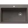 Blanco Diamond 34" Dual Mount Silgranit Kitchen Sink, Volcano Gray, 1 Faucet Hole, 443109