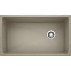 Blanco Diamond 34" Undermount Granite Composite Kitchen Sink, Silgranit, Truffle, 441765