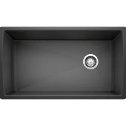 Blanco Diamond 34" Undermount Granite Composite Kitchen Sink, Silgranit, Anthracite, 441768