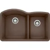 Blanco Diamond 32" Undermount Granite Composite Kitchen Sink, Silgranit, 60/40 Double Bowl, Cafe, 440177