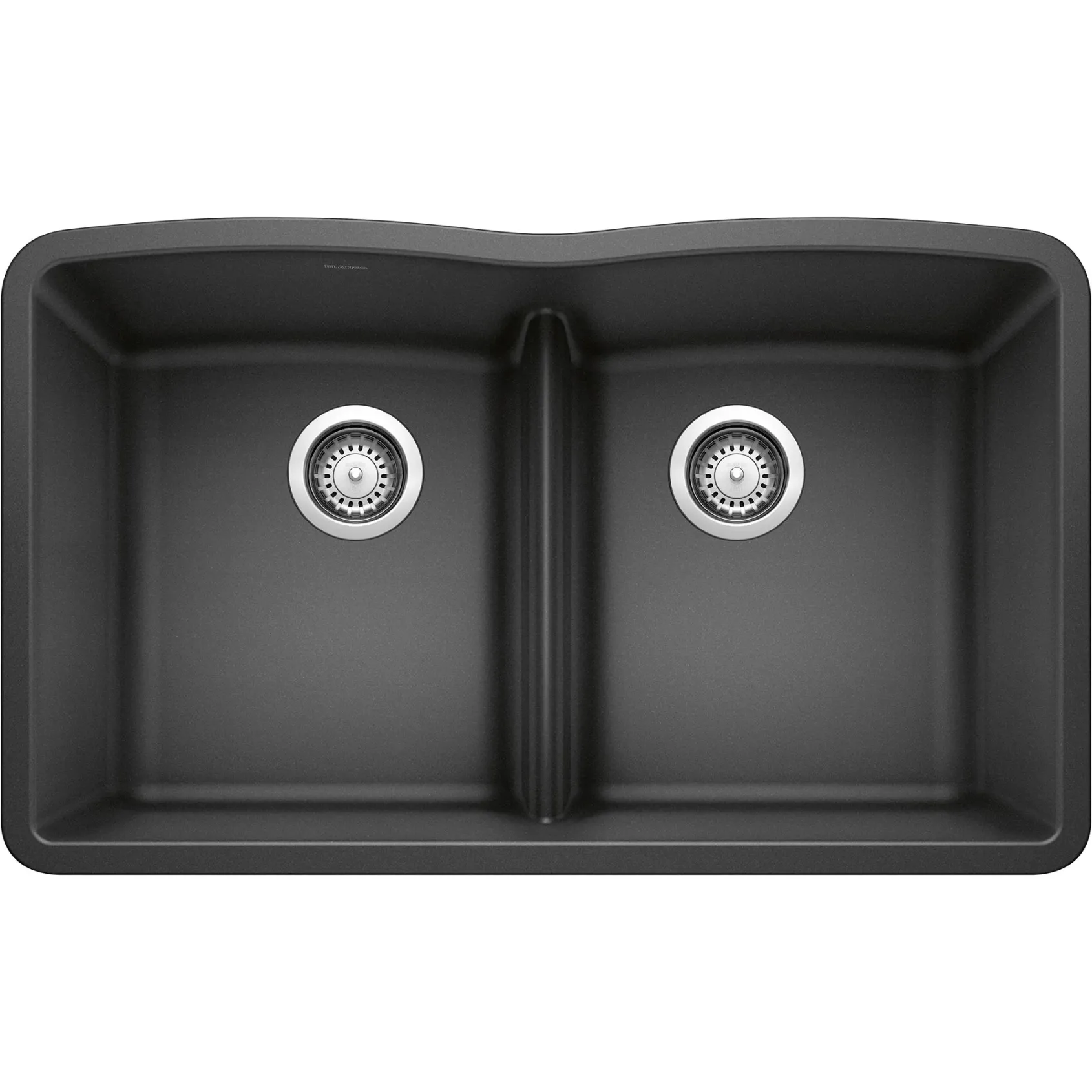 Blanco Diamond 32" Undermount Granite Composite Kitchen Sink, Silgranit, 50/50 Double Bowl, Anthracite, 442075