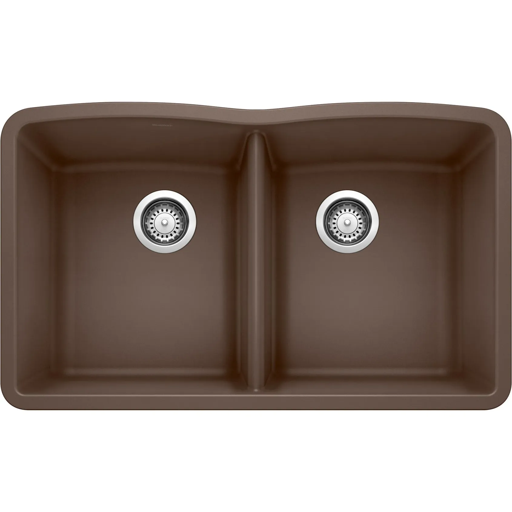 Blanco Diamond 32" Undermount Granite Composite Kitchen Sink, Silgranit, 50/50 Double Bowl, Cafe, 440182