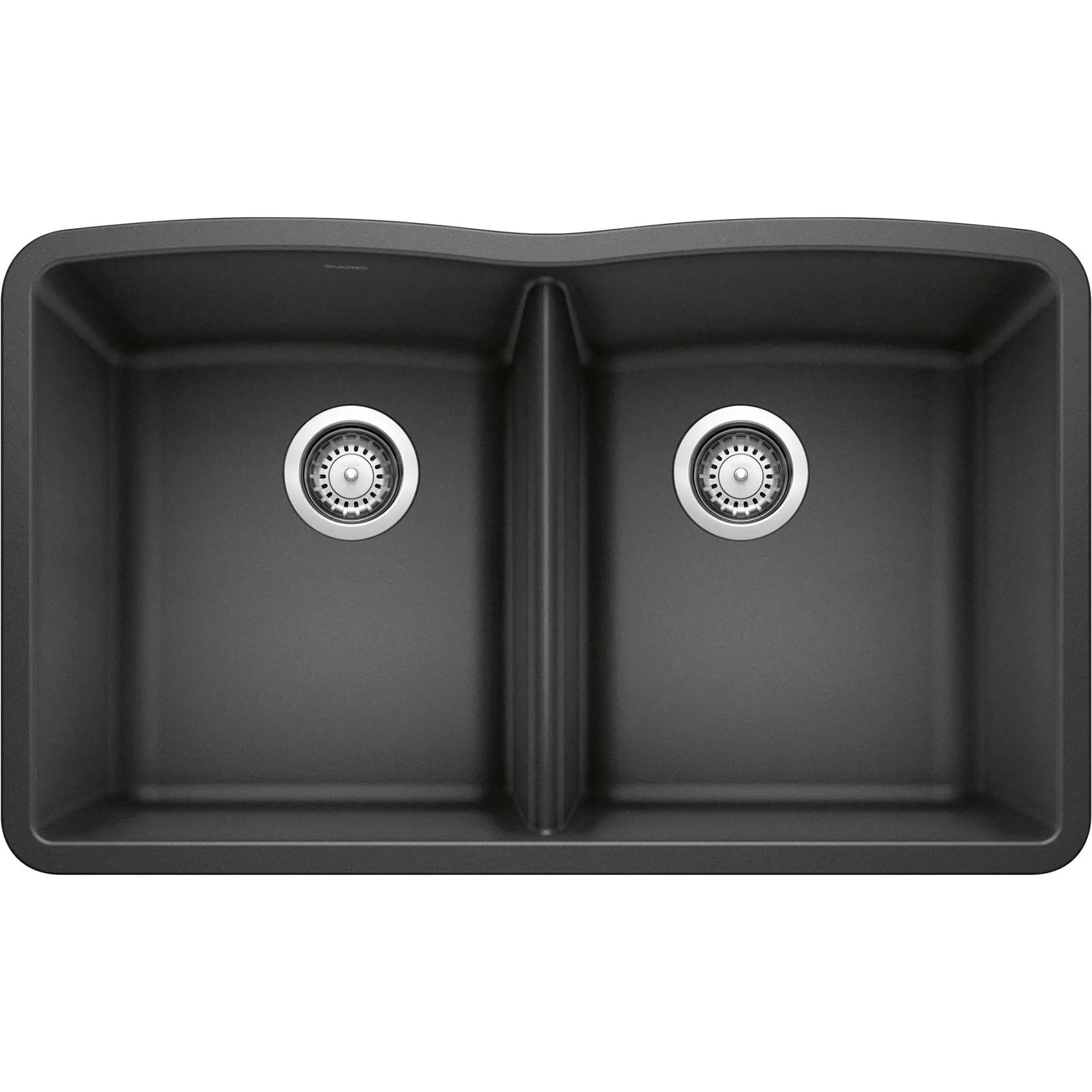 Blanco Diamond 32" Undermount Granite Composite Kitchen Sink, Silgranit, 50/50 Double Bowl, Anthracite, 440184