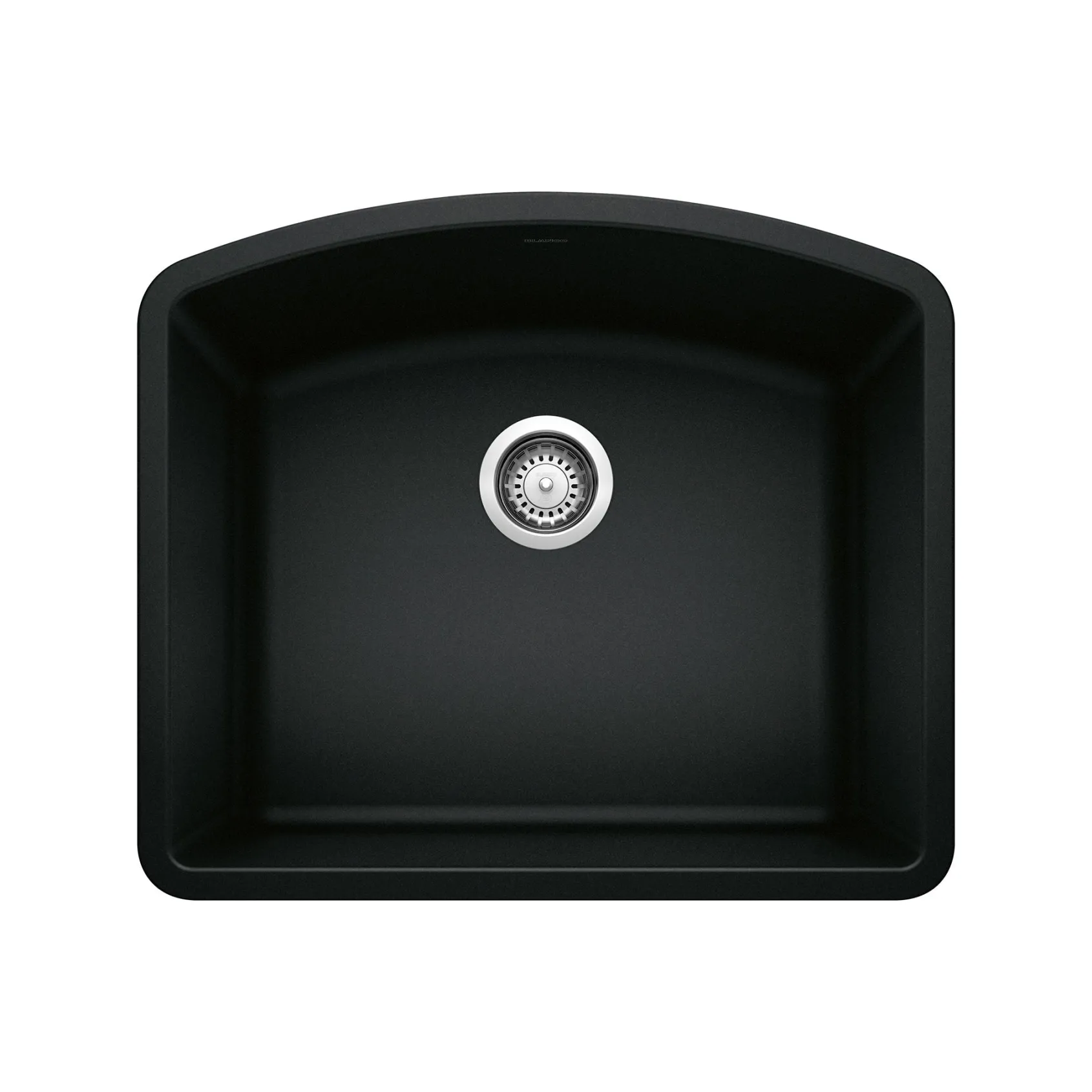 Blanco Diamond 24" Undermount Granite Composite Kitchen Sink, Silgranit, Coal Black, 442906