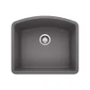 Blanco Diamond 24" Undermount Granite Composite Kitchen Sink, Silgranit, Cinder, 441468